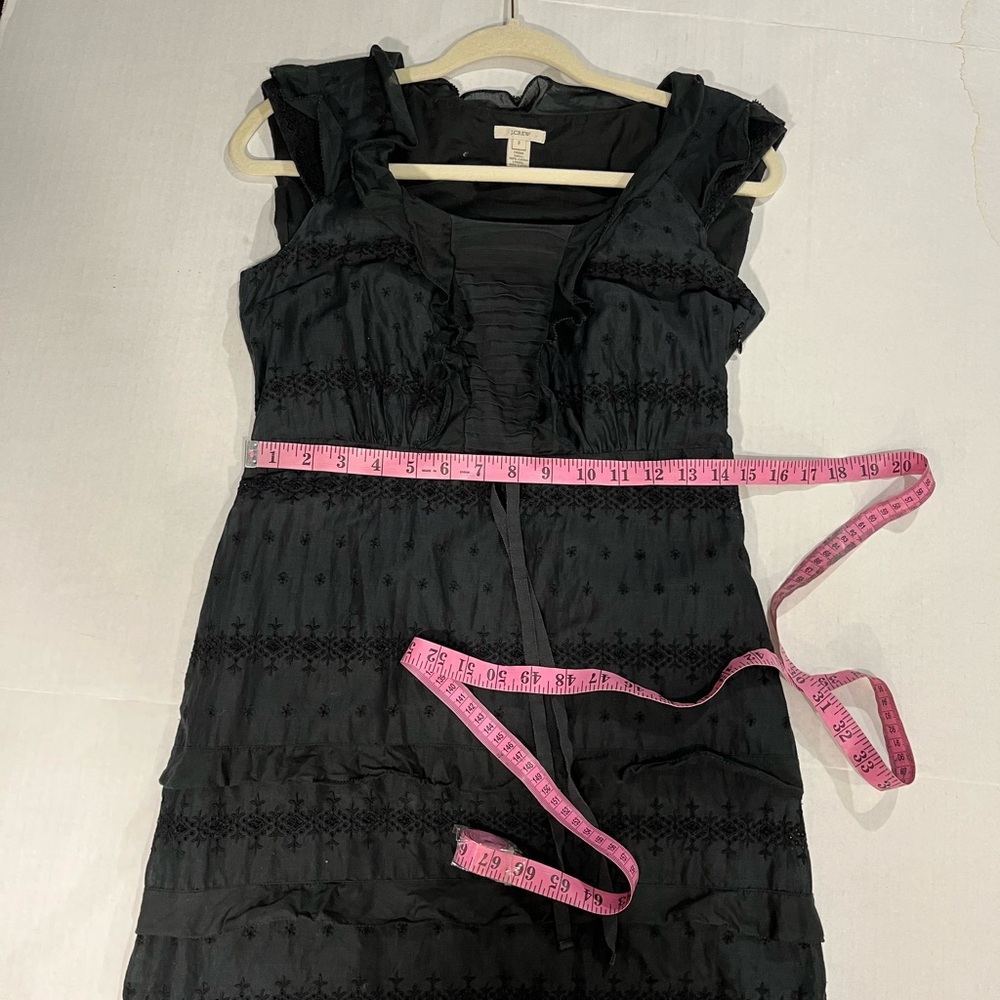 J. CREW LITTLE BLACK DRESS WITH RUFFLE DETAIL - Picture 12 of 16